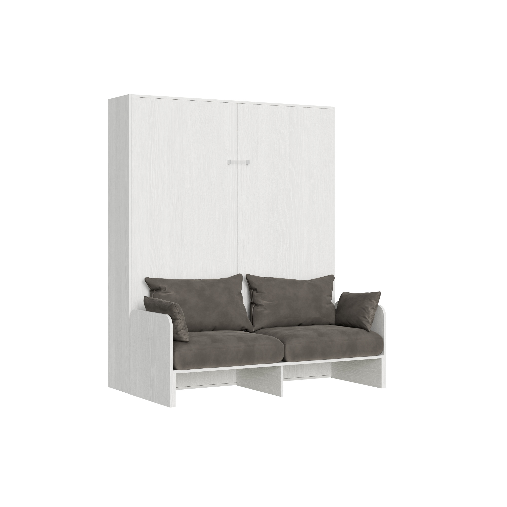 Sofá cama doble Kentaro vertical plegable blanco ceniza - Itamoby