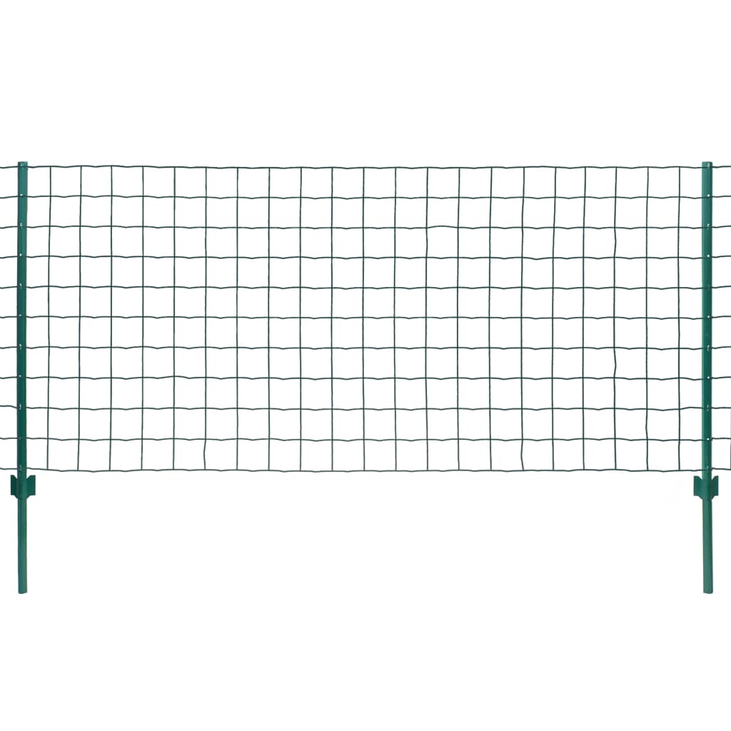 Vidaxl Euro Valla de Acero Verde 20x0.8m/76x63mm