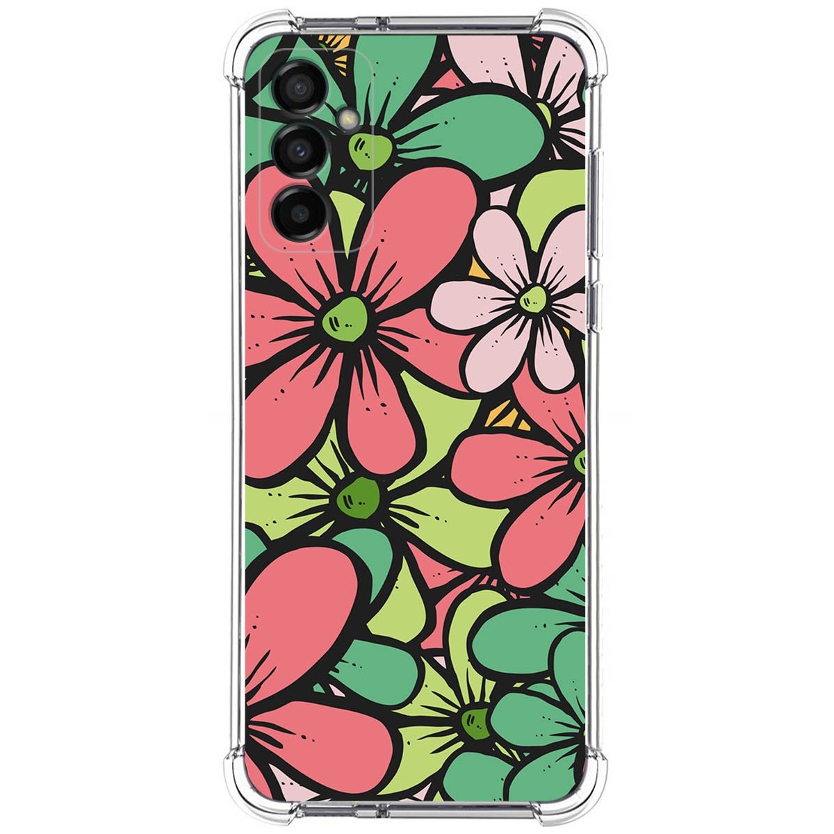 Funda Silicona Antigolpes para Samsung Galaxy M23 5G diseño Flores 02 Dibujos