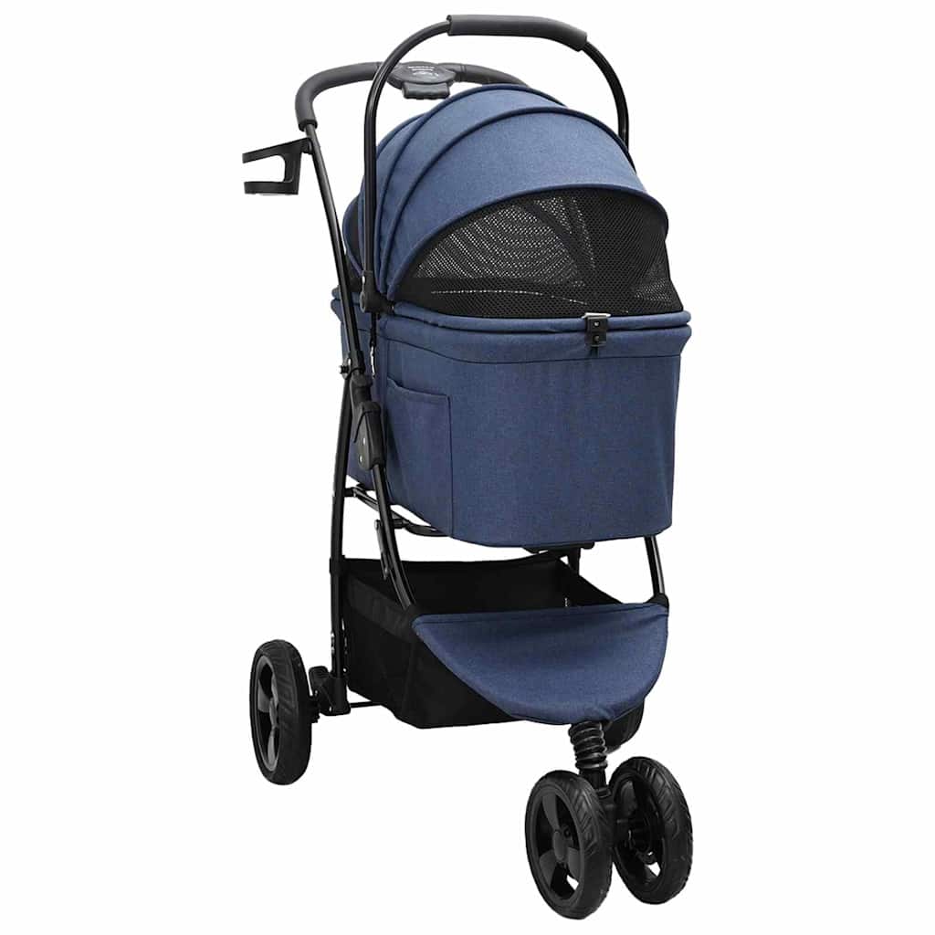 vidaXL Carrito Plegable para Mascotas 78 x 54 x 101 cm Poliéster Multicolor