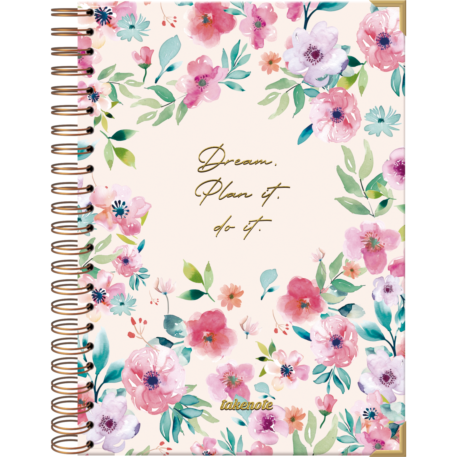 Takenote Bullet Journal A4 - Cuaderno Punteado para Organización y Notas, Tamaño 21,5 x 30 cm, Cierre de Anillas Dobles (Wire’o), 192 Páginas, Papel Grueso de 100 gr/m²