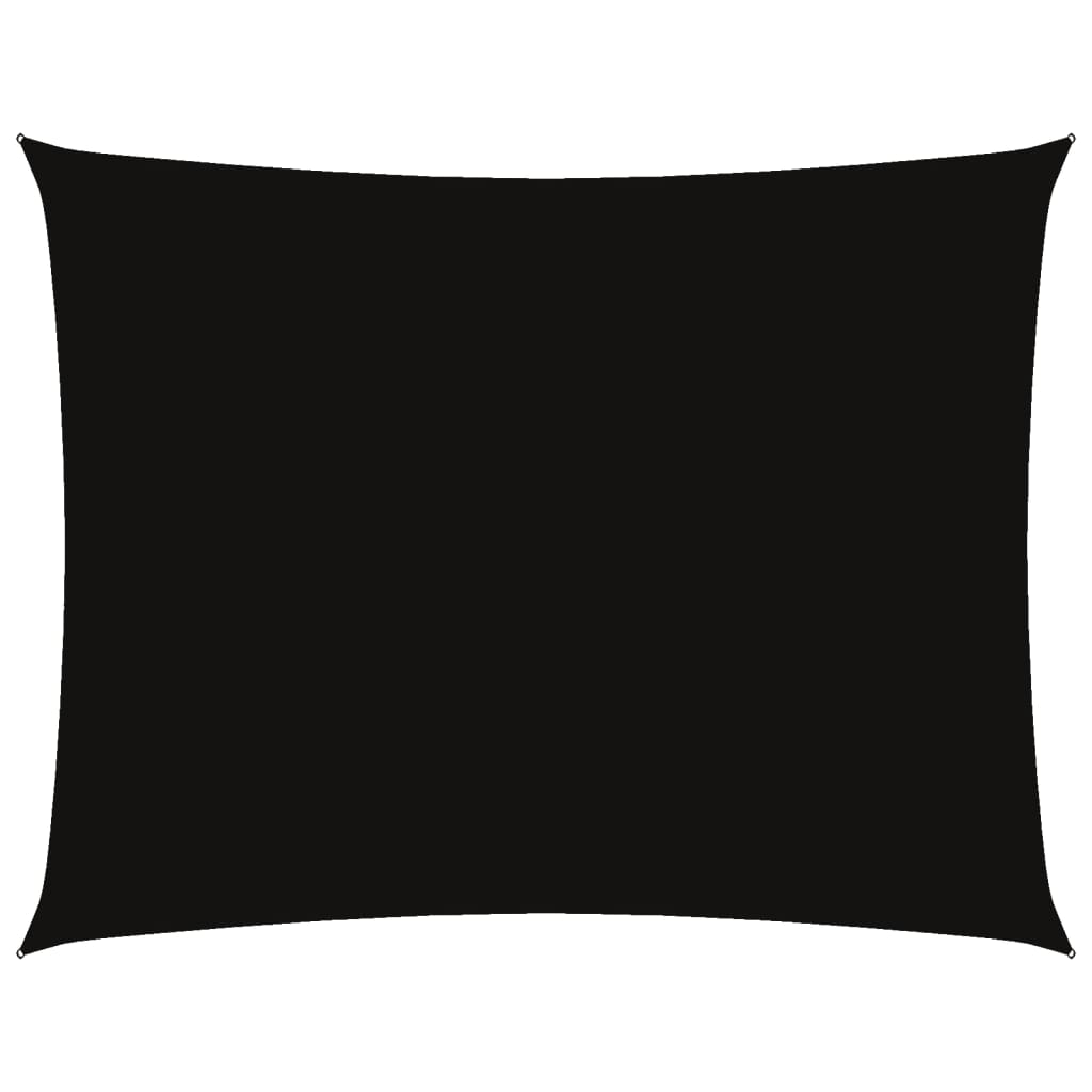 vidaXL Toldo de vela rectangular tela Oxford negro 6x7 m
