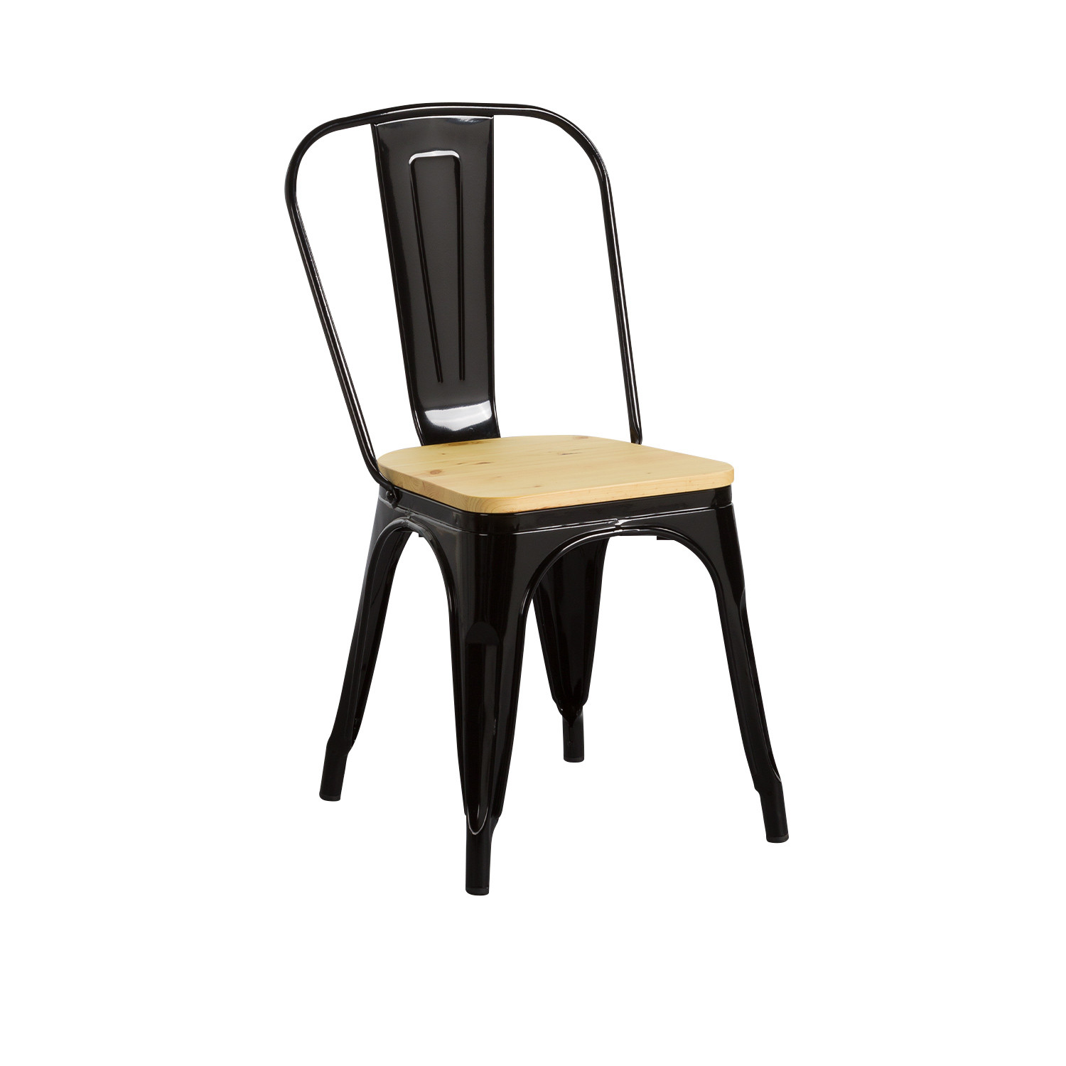 Silla Industrial Strong con Asiento de Madera 45x54x85cm Thinia Home