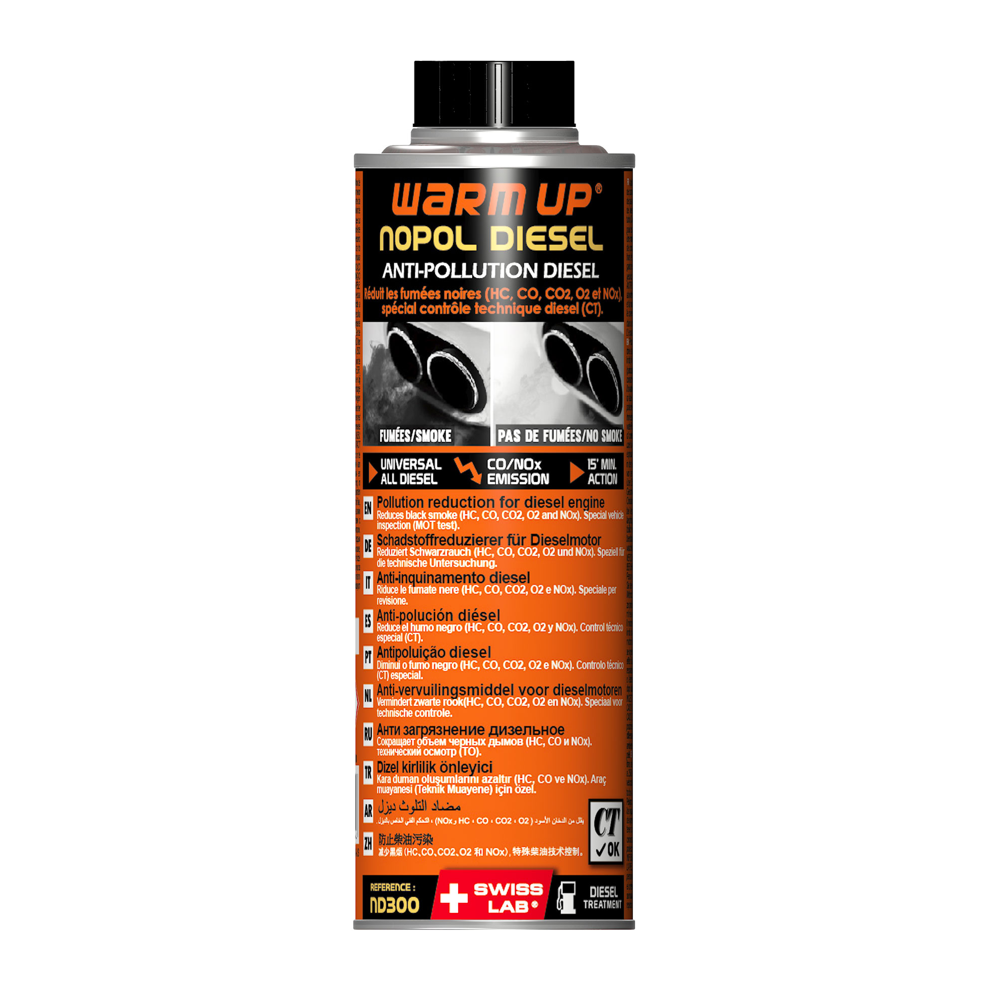 Warm Up ND300 - Aditivo antihumos diesel itv - Aditivo Diésel Pre ITV 300  ml