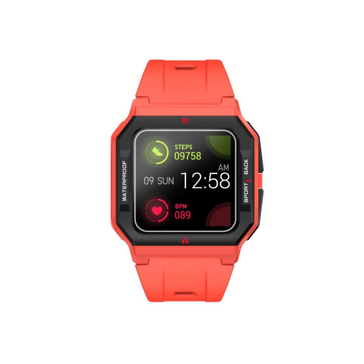 Smarts By Radiant Reloj Inteligente para niños Smartwatch Los Angeles Sili Rojo 41,00 Mm Pulsera De Silicona Rojo Con Cierre De Hebilla Normal Control De Ritmo Cardiaco, Sueño Y Modos Deportivos Compatible Con Android, Ios