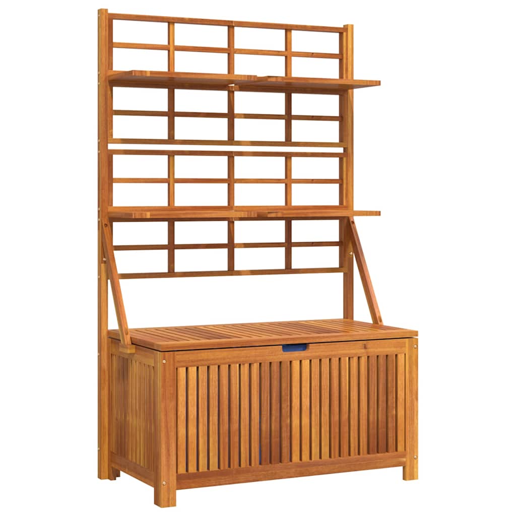 vidaXL Caja de almacenaje con enrejado madera de acacia 99x50x160 cm