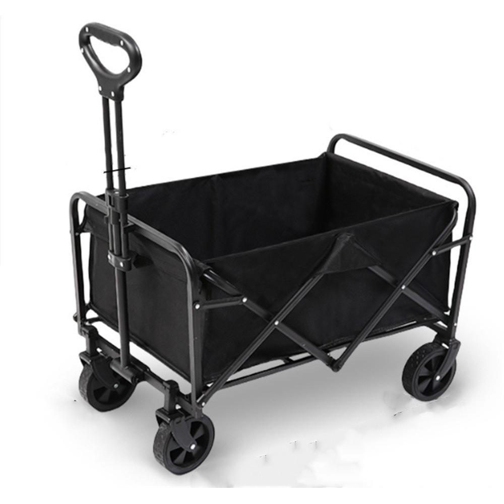 Carro de Mano Plegable, carro de camping, Carrito de Playa y Transporte para Jardín Casa Almacén 4 Ruedas, todoterreno