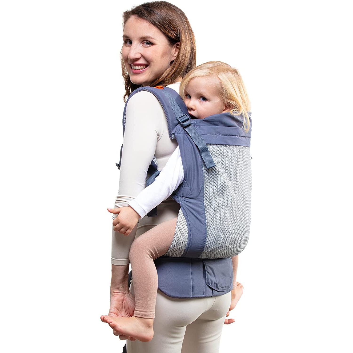 Beco Toddler Mochila portabebé niños mayores, Asiento extra ancho, ergonómico, De 9 a 27Kg, Para uso frontal o en la espalda