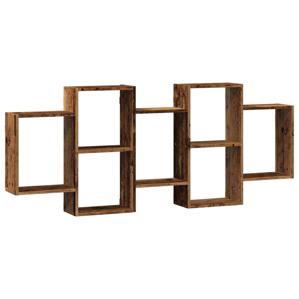 vidaXL Estantería de pared madera de ingeniería 159x18x65 cm Multicolor