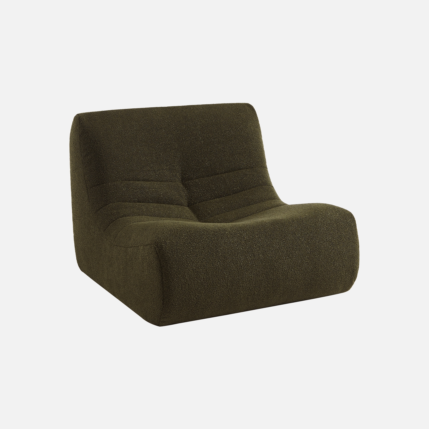 sweeek - Módulo para sofá modular en borreguito texturizado , Sokol borreguito , 91x105x72