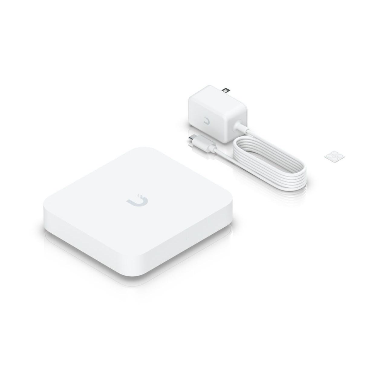 Ubiquiti - Router Gateway UXG-MAX de 2.5 GB con 4 puertos LAN, QoS avanzado y diseño en policarbonato blanco para entornos domésticos y empresariales