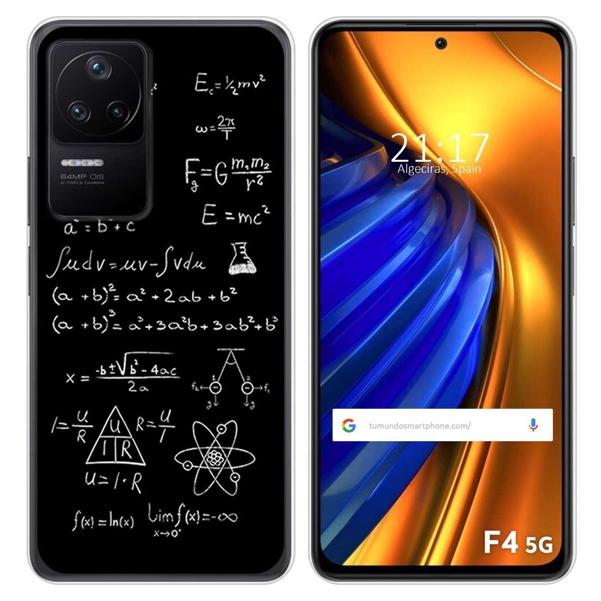 Funda Silicona para Xiaomi Poco F4 5G diseño Formulas Dibujos