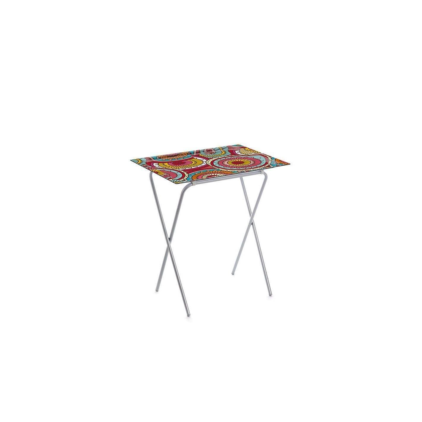 DON HIERRO - Mesa plegable auxiliar ADA con bandeja extraíble para interior y exterior-
