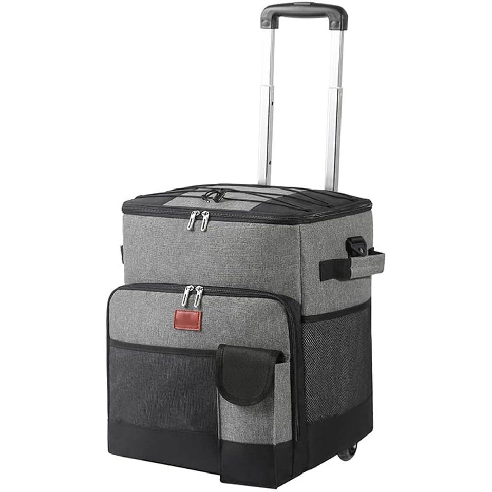 Prowalk-Bolsa Térmica tipo Nevera con Carro: Ideal para Acampada, Playa Caza y Pesca, Portátil Isotérmica para Mantener Alimentos Fríos o Calientes. Enfriadora Ligera para Vacaciones