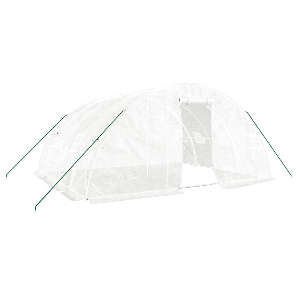 vidaXL Invernadero con estructura de acero blanco Multitalles
