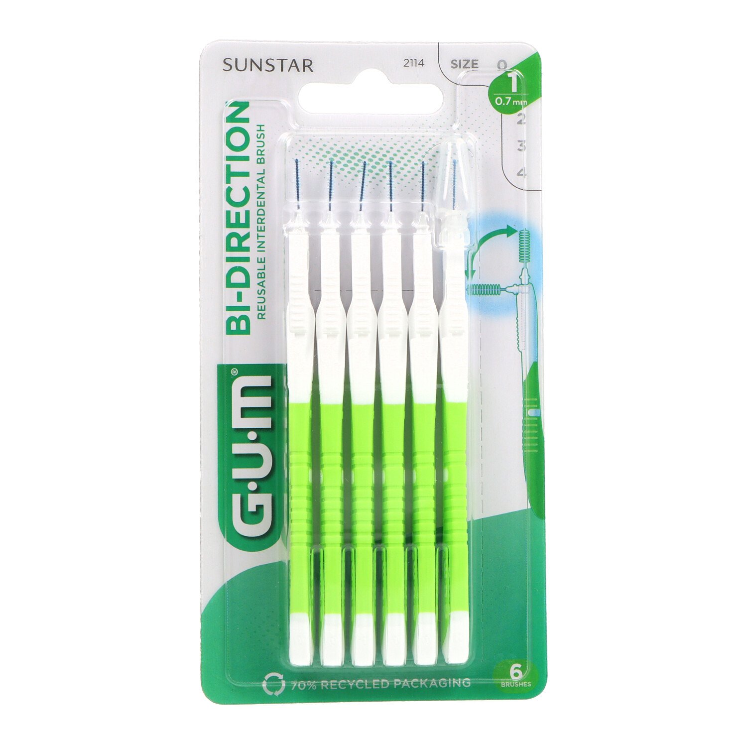 Gum Bi-direction Small 0,7mm 6 Unidades Ref 2114