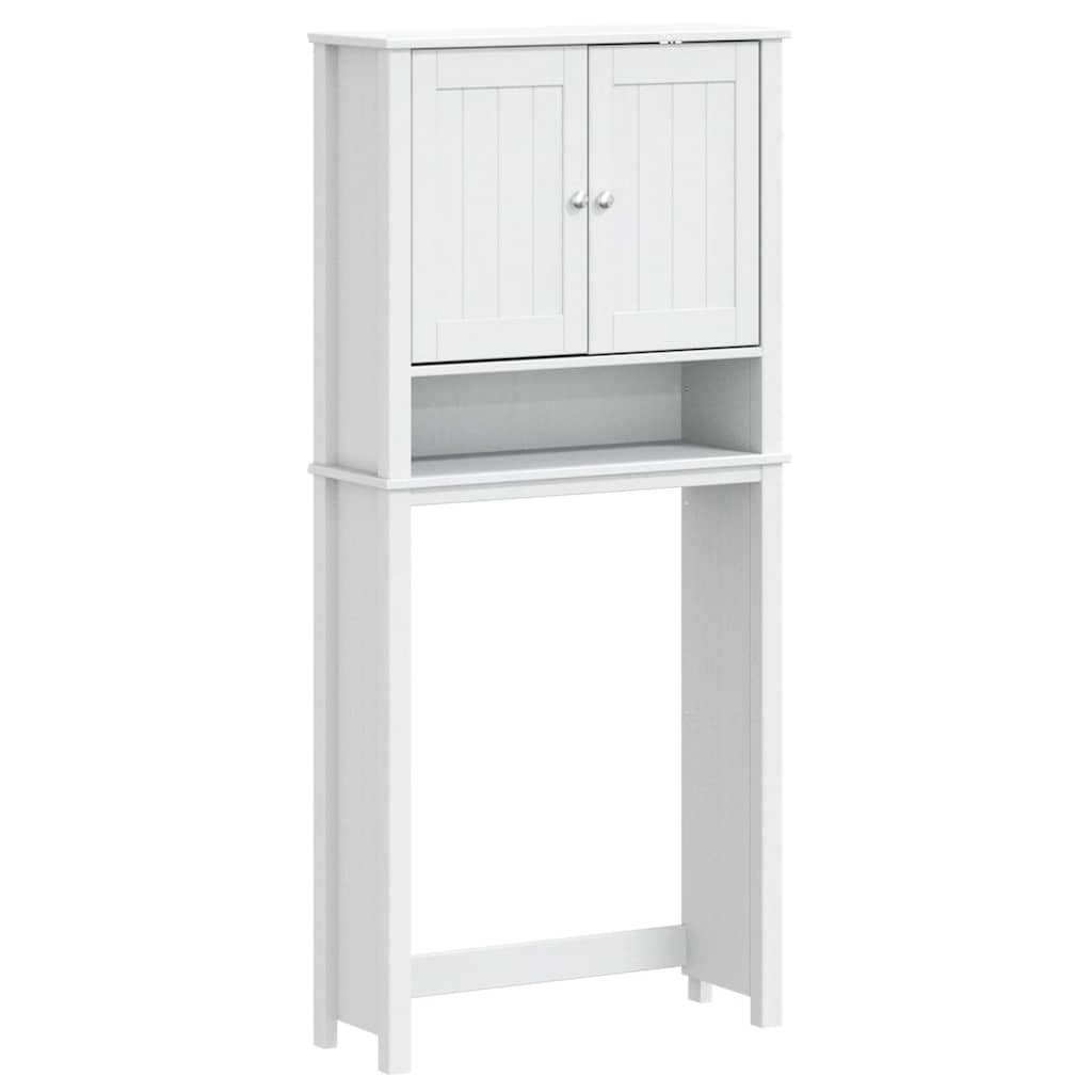 vidaXL Mueble para lavadora BERG madera maciza blanco 76x27x164,5 cm