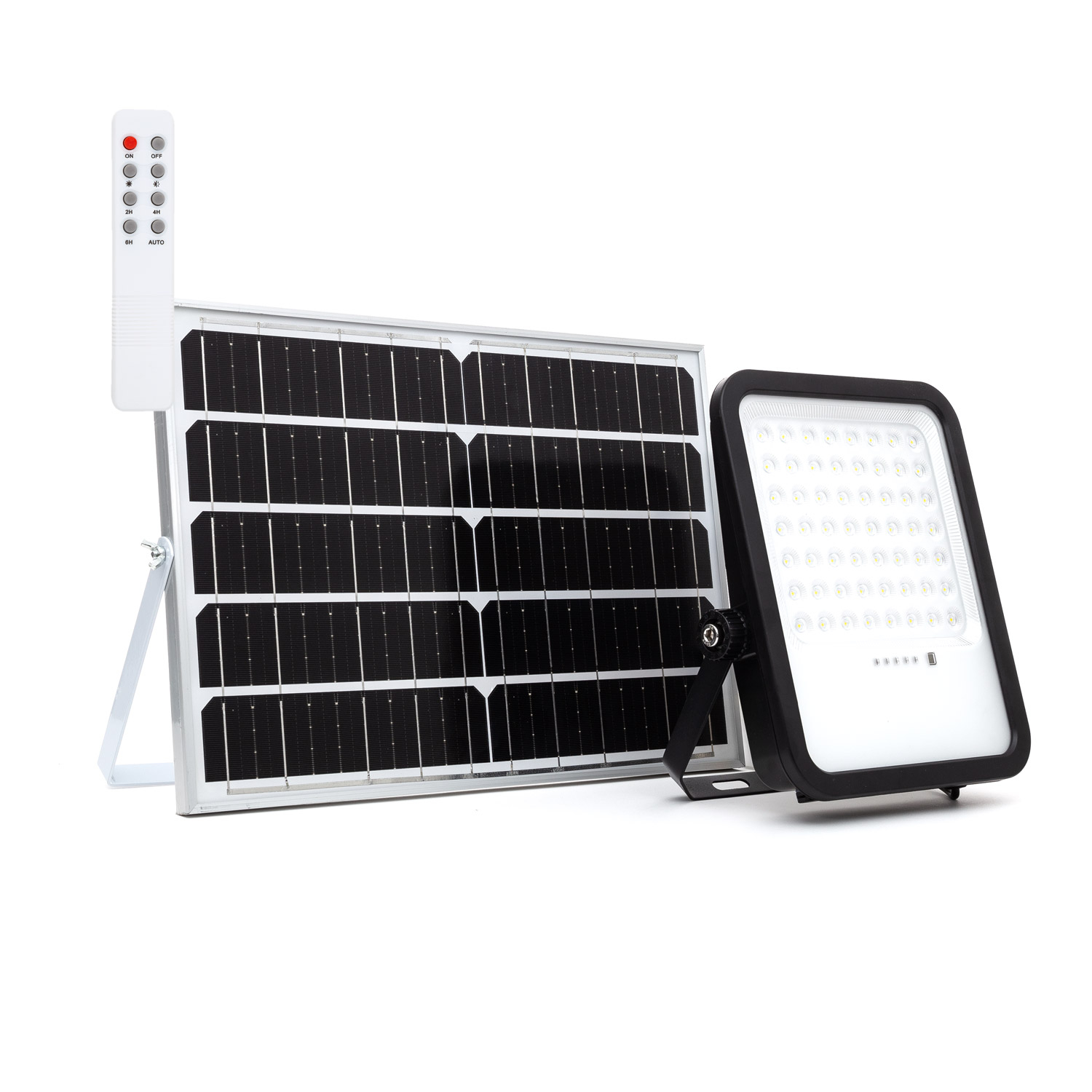 Ledkia Foco Proyector LED Solar 2200 lm IP65 con Control Remoto Nurda 4000K Blanco Neutro