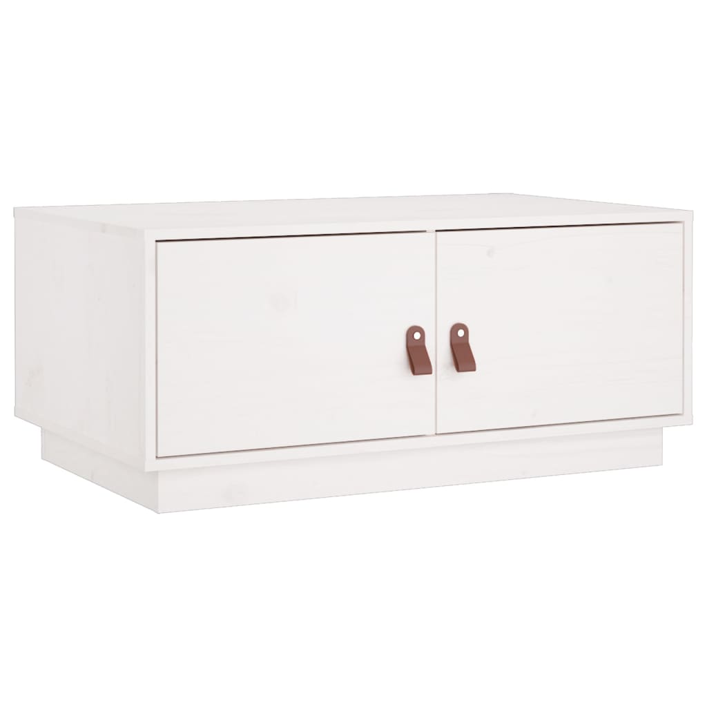 Vidaxl Mesa de Centro de Madera Maciza de Pino 80x50x35 Cm