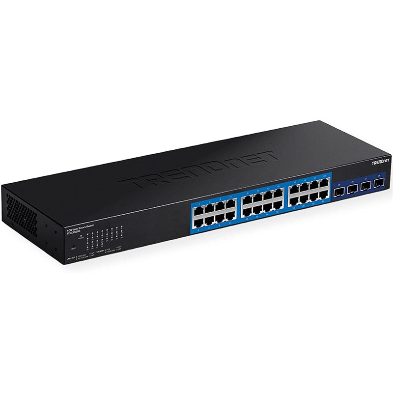 Switch Gestionable TRENDnet TEG-30284 28 Puertos/ RJ-45 Gigabit 10/100/1000/ SFP