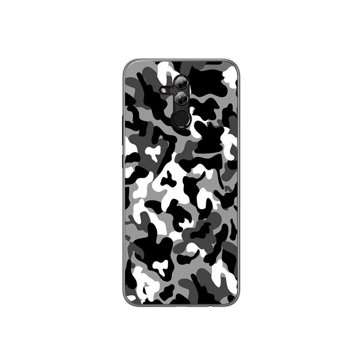 Tumundosmartphone Funda Gel Tpu para Huawei Mate 20 Lite Diseño Snow Camuflaje Dibujos