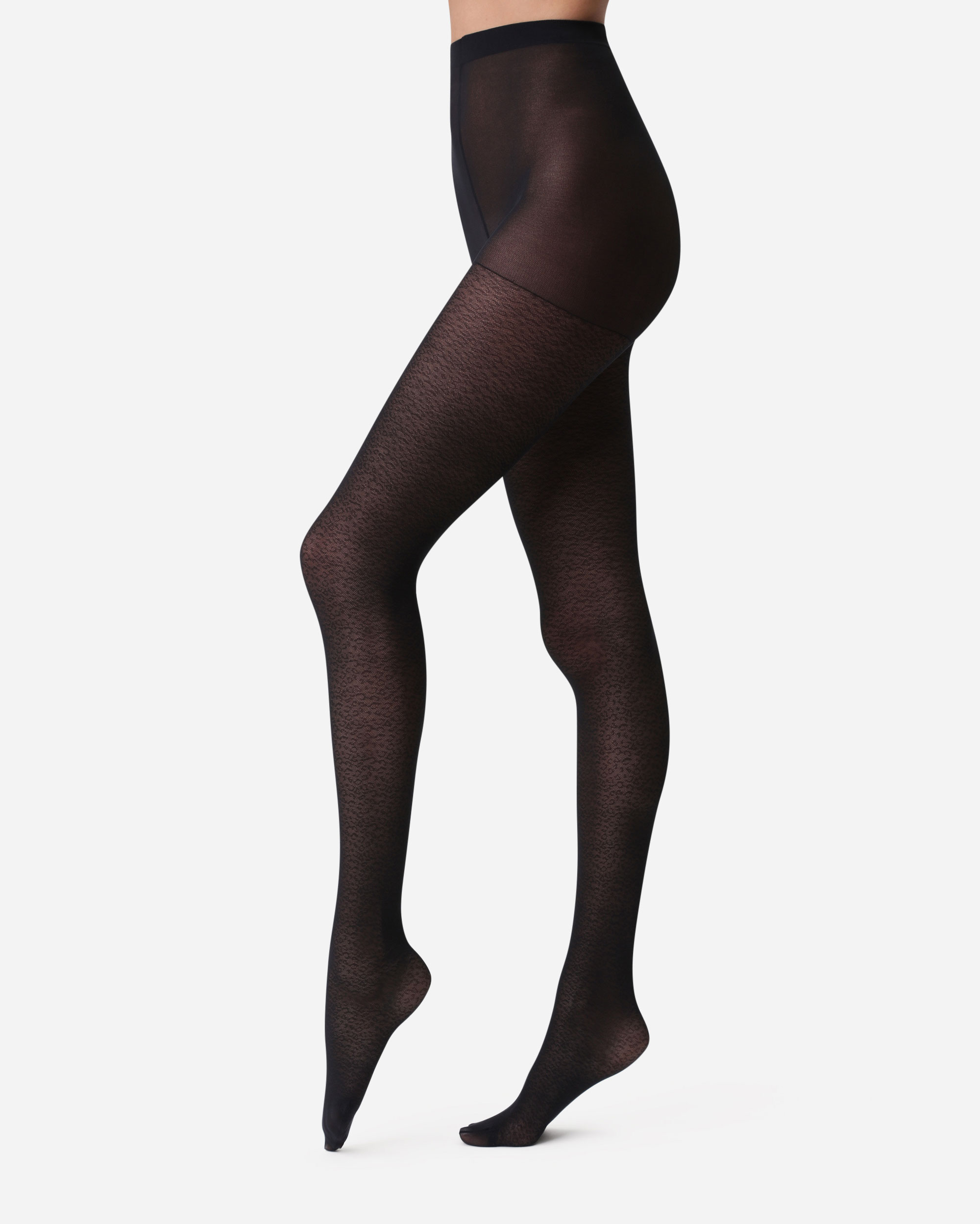 Panty semi-opaco print leopardo 23D