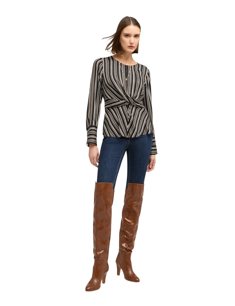 Motivi - Blusa de rayas con cruce