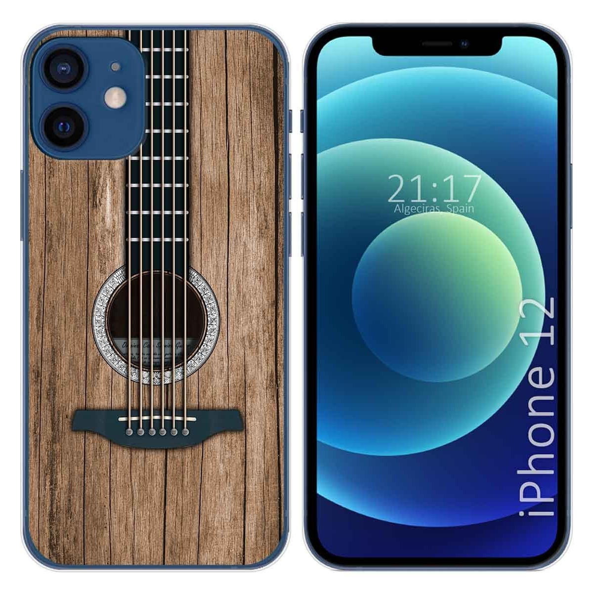 Tumundosmartphone Funda Gel Tpu para Iphone 12 / 12 Pro (6.1) diseño Madera 11 Dibujos