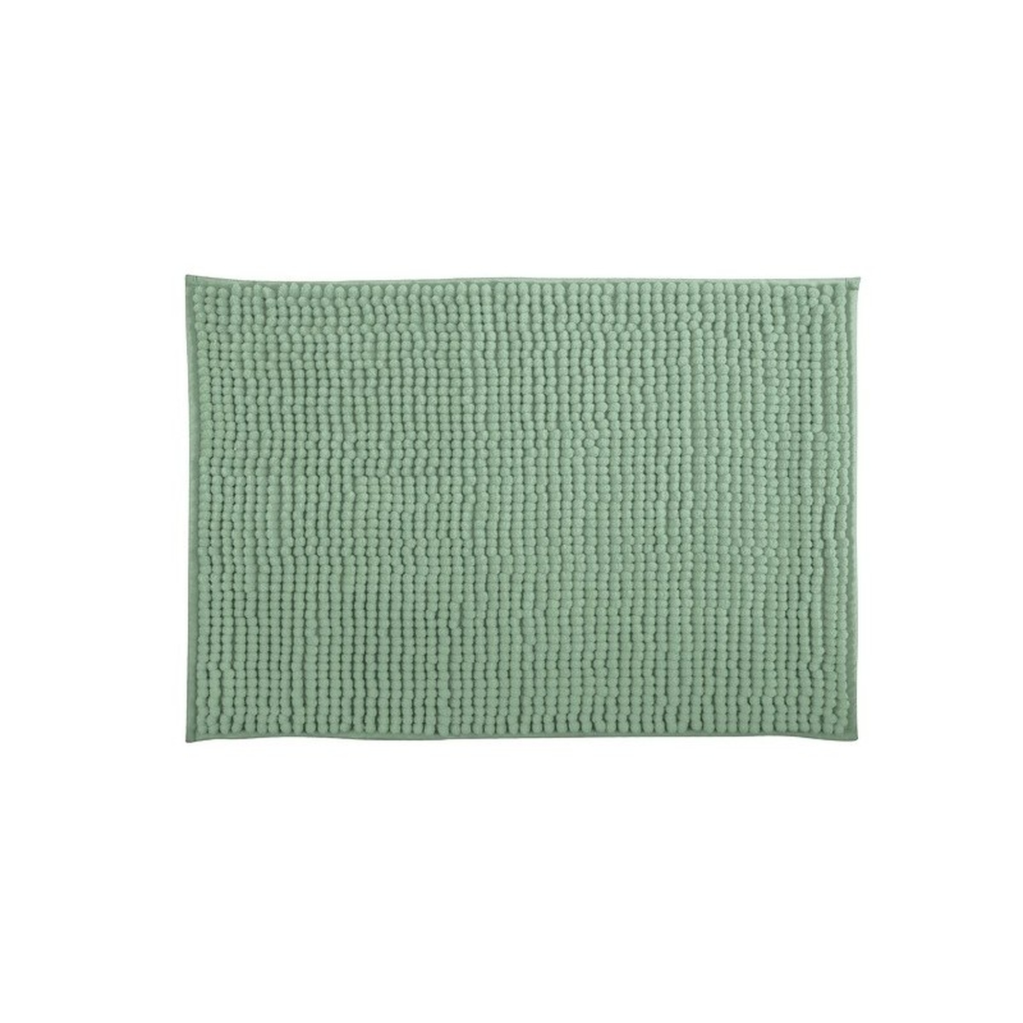 MSV Alfombra de Baño Chenille Verde Pálido Lavable Antideslizante