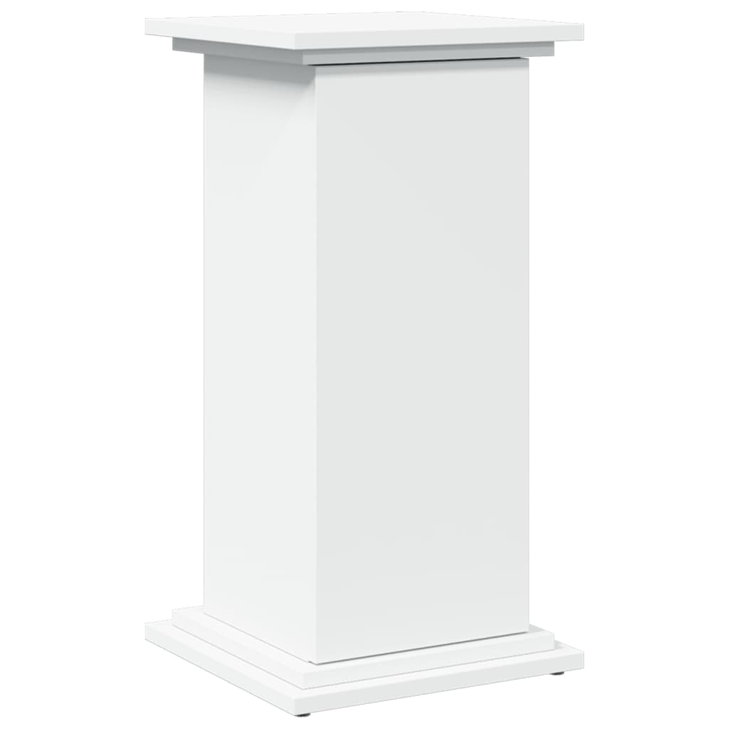 vidaXL Pedestal expositor con almacenaje madera blanco 31x30x60 cm