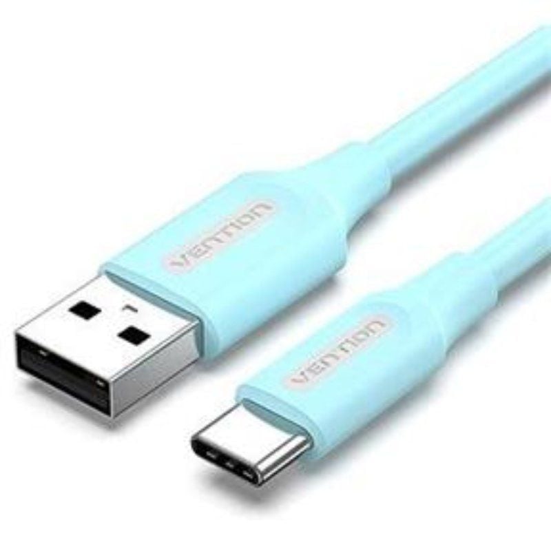 Cable usb 2.0 vention coksf/ usb tipo-c macho - usb macho/ 1m/ azul