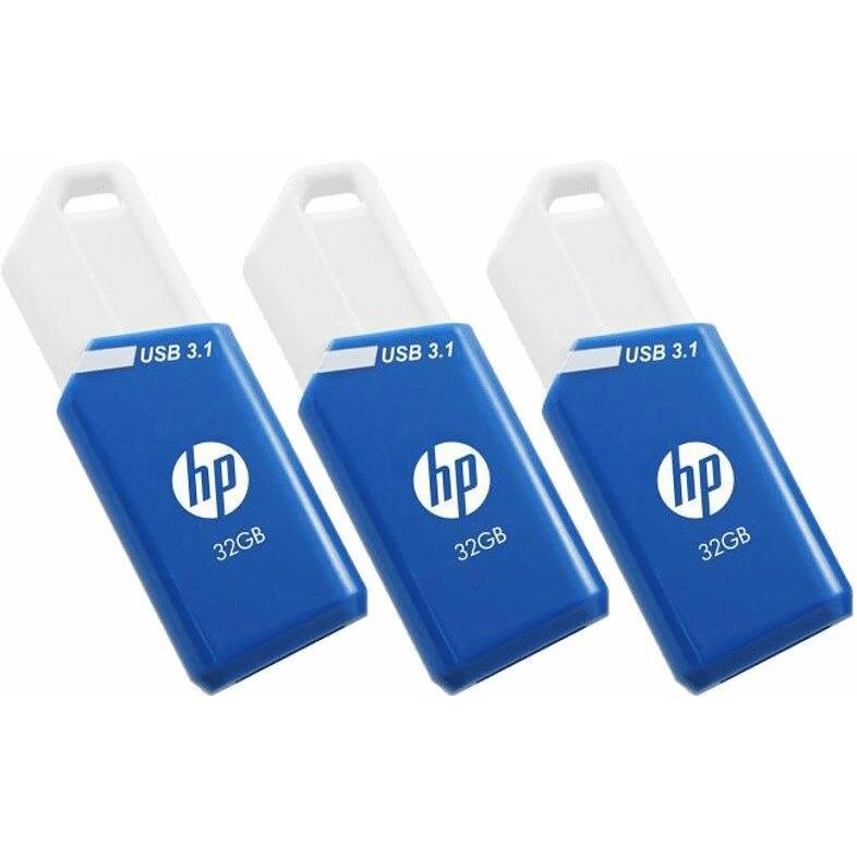 PNY x755w Triple Pack 32GB - USB Type-A - Azul, Blanco