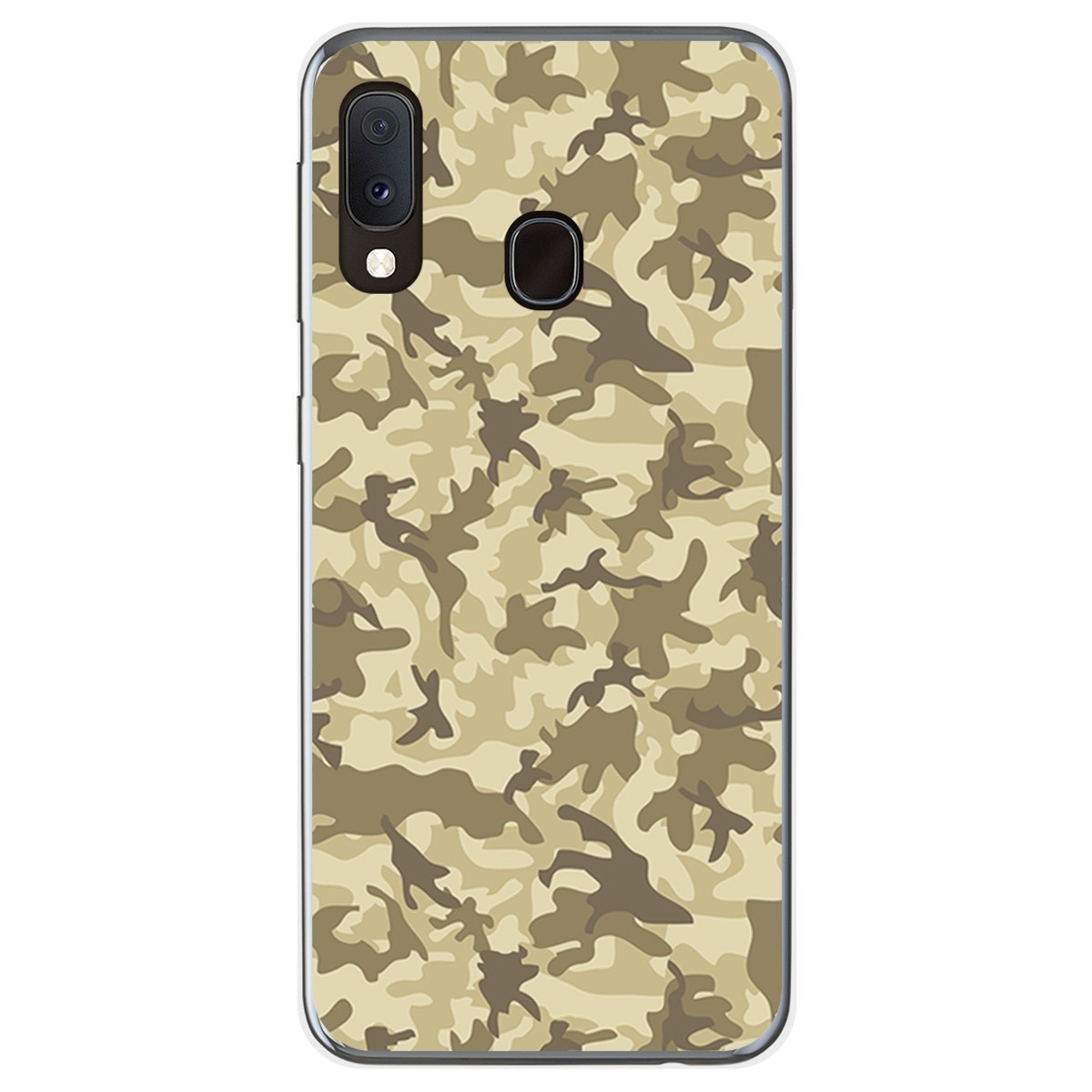 Tumundosmartphone Funda Gel Tpu para Samsung Galaxy A20e 5.8 diseño Sand Camuflaje Dibujos