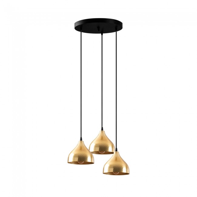 Wonderlamp Lámpara colgante Asney 18 Oro (3 luces)