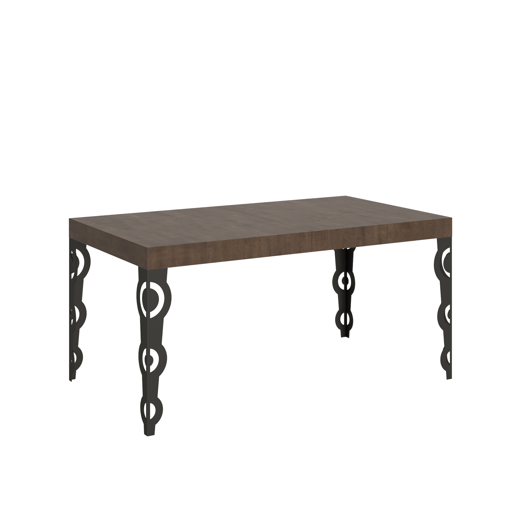 Mesa extensible 90x160/264 cm Karamay Estructura Nogal Antracita - Itamoby