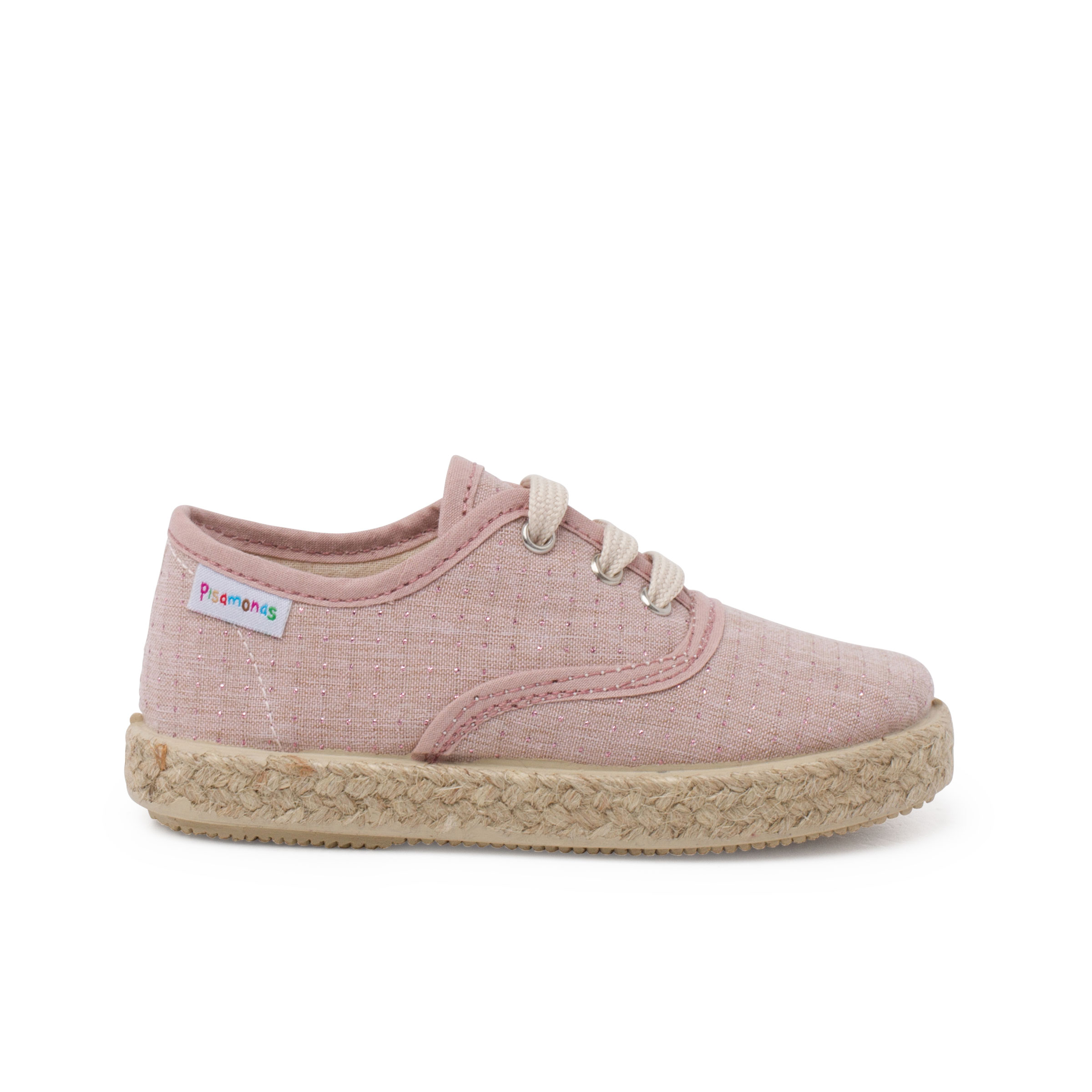 Pisamonas zapatillas suela yute puntitos brillantes