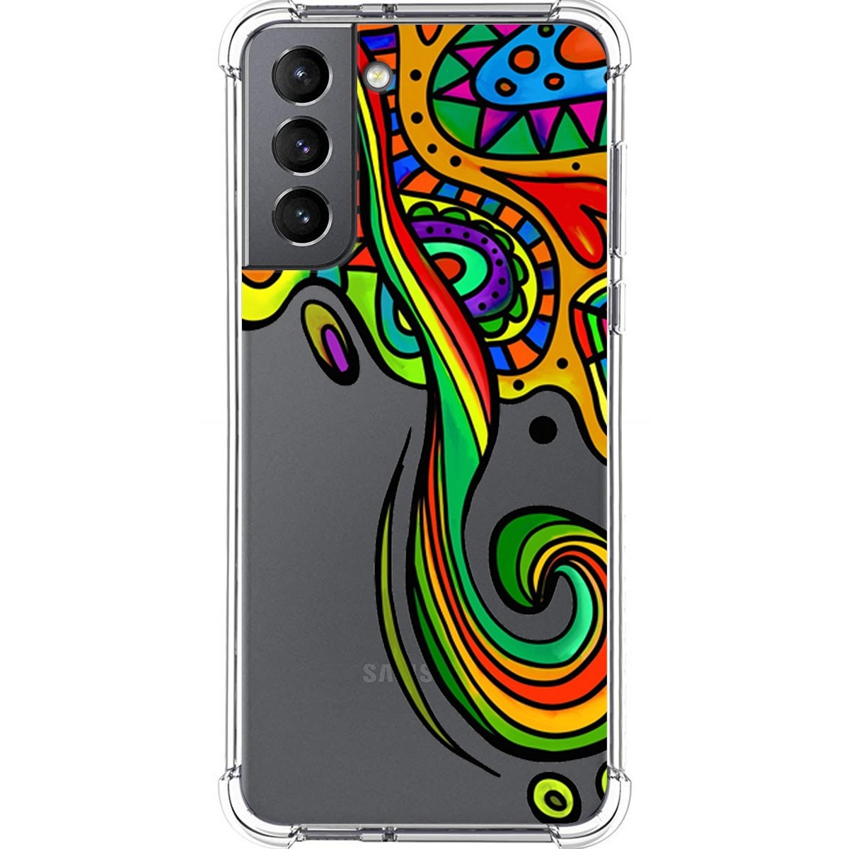 Tumundosmartphone Funda Silicona Antigolpes para Samsung Galaxy S21 5G diseño Colores Dibujos