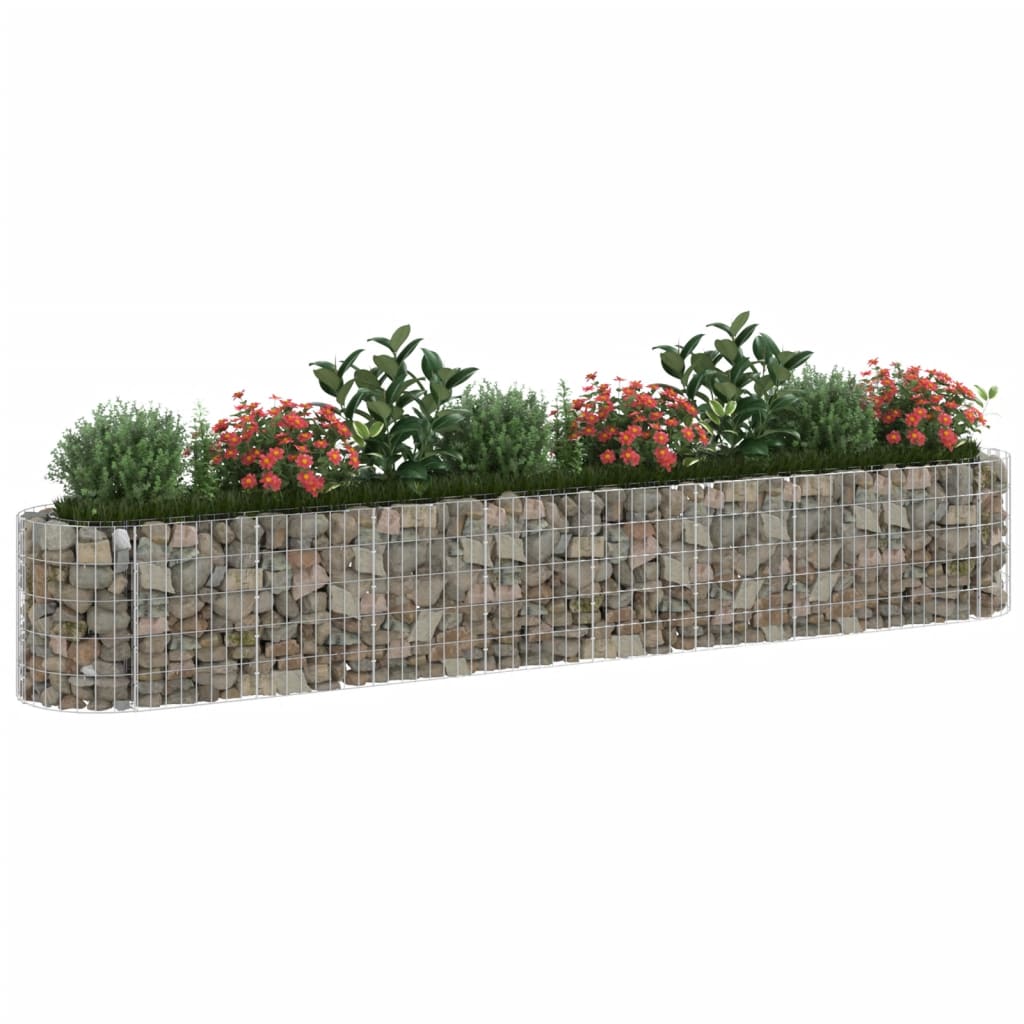 vidaXL Arriate de gaviones de hierro galvanizado Dimensiones 120 x 50 x 50 cm,  190 x 50 x 50 cm,  260 x 50 x 50 cm y mas