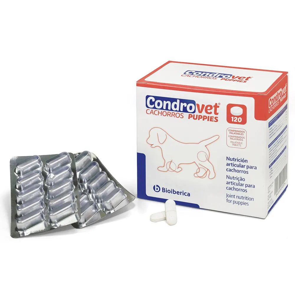 Condrovet Cachorros 120 comprimidos suplemento condroprotector para perros BIOIBERICA