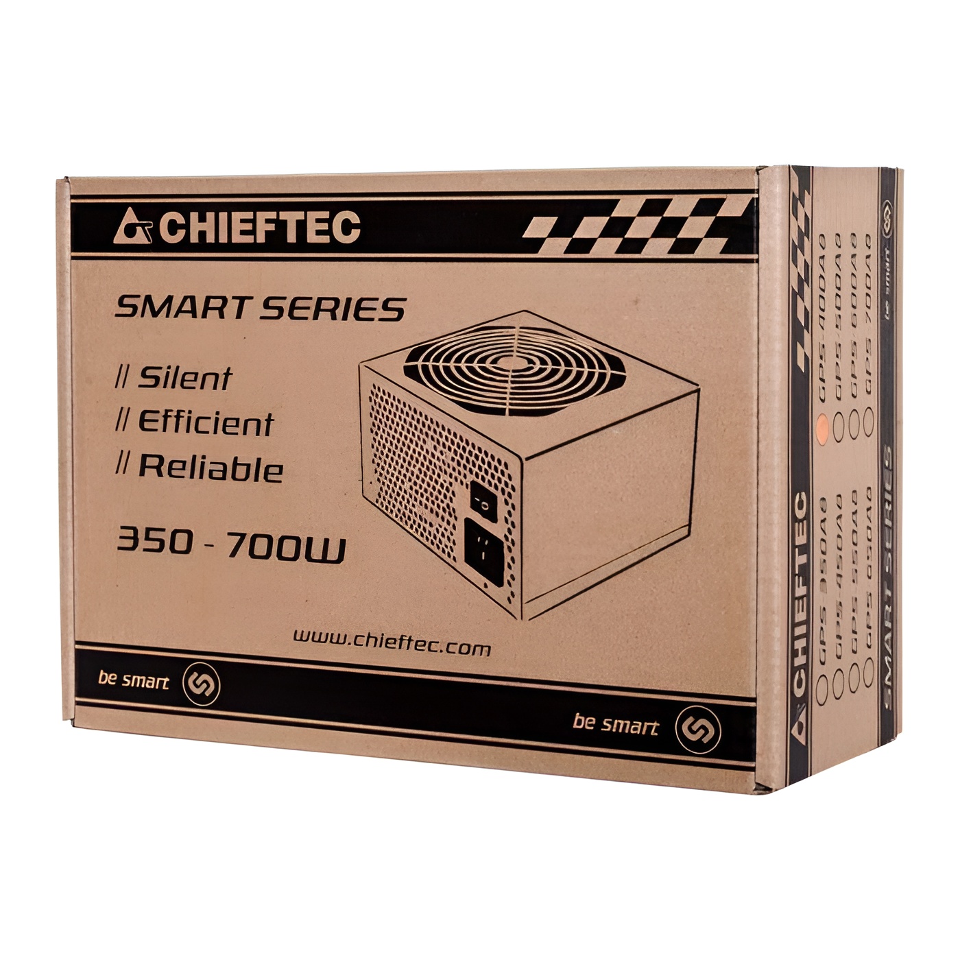 Chieftec gps-500a8 unidad de fuente de alimentación 500 w 20+4 pin atx atx negro