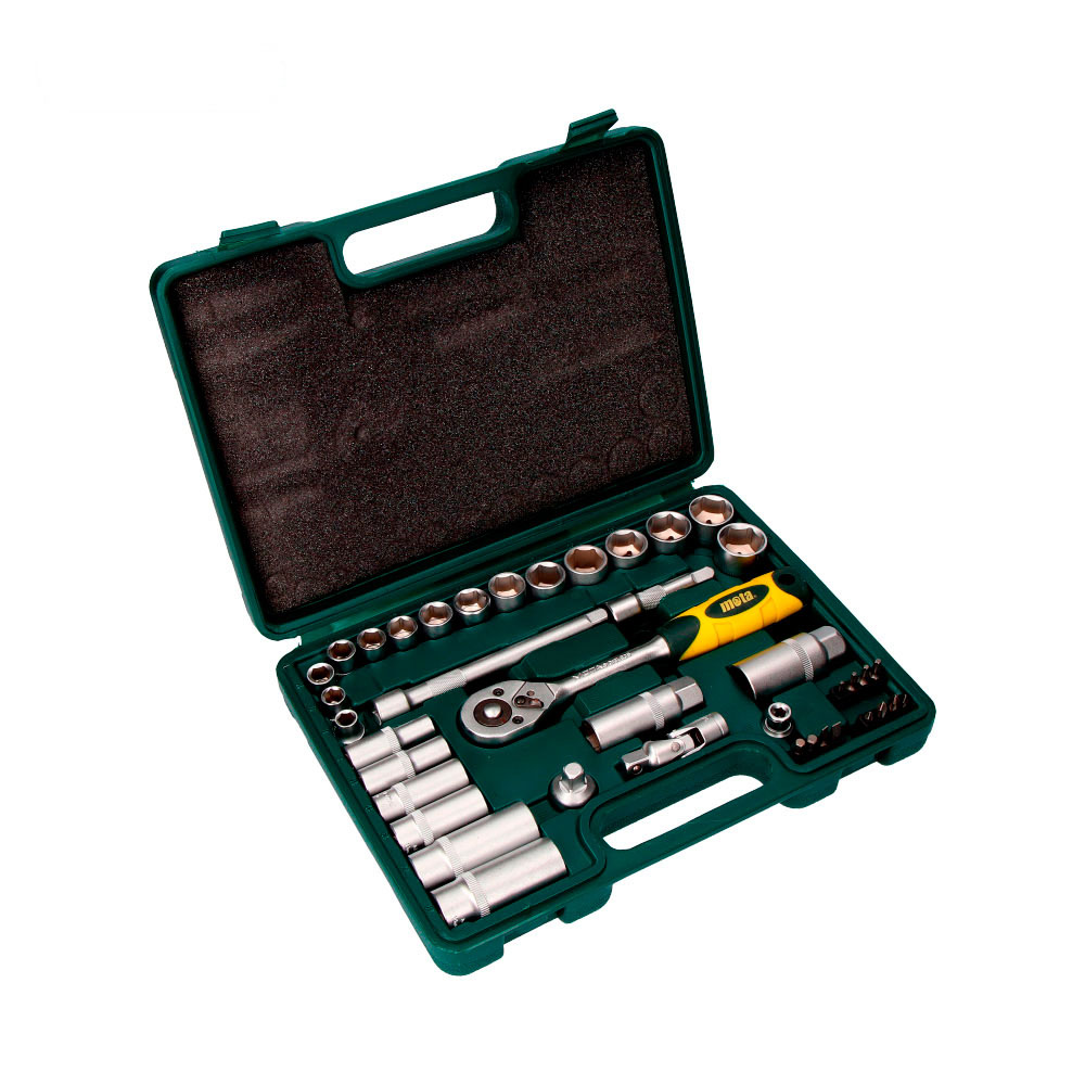 Mota Herramientas Juego de Bocallaves 40 Pcs Cromo Vanadio Ek502 Mota