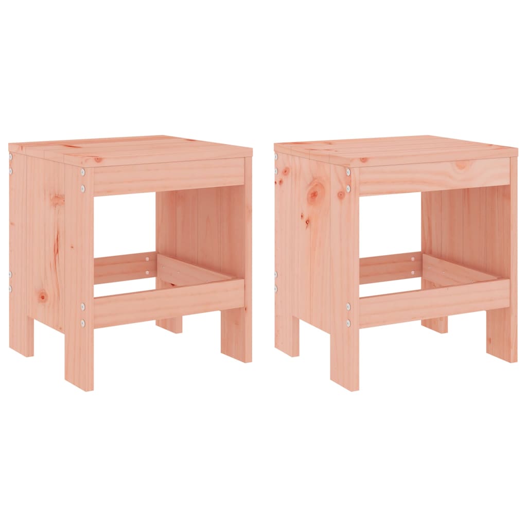 vidaXL Taburetes de jardín 2 uds madera de abeto Douglas 40x36x45 cm