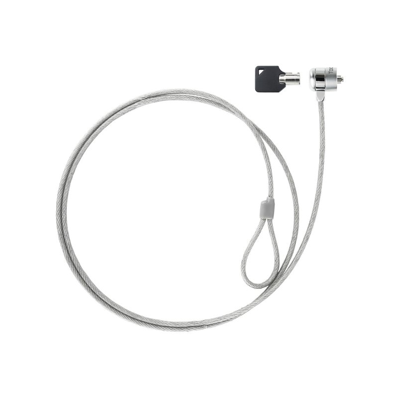 Tooq Cable de Seguridad 1.5m para Portátiles con Llave y Bloqueo de Seguridad