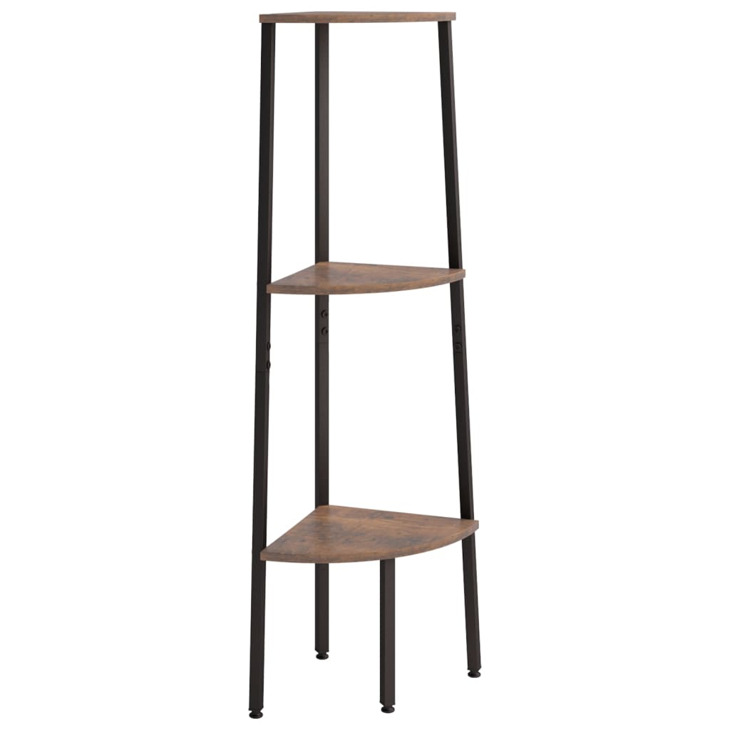 Vidaxl Estantería Esquina 3 Pisos 45,5x31,5x120 Cm Marrón Claro
