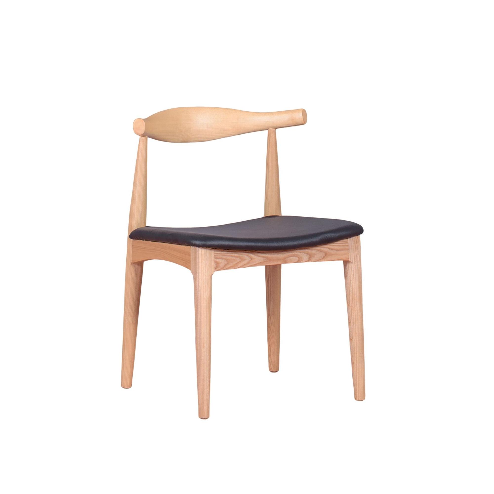 Nest Dream - Silla de comedor en madera de fresno y cojín de polipiel - Elbow