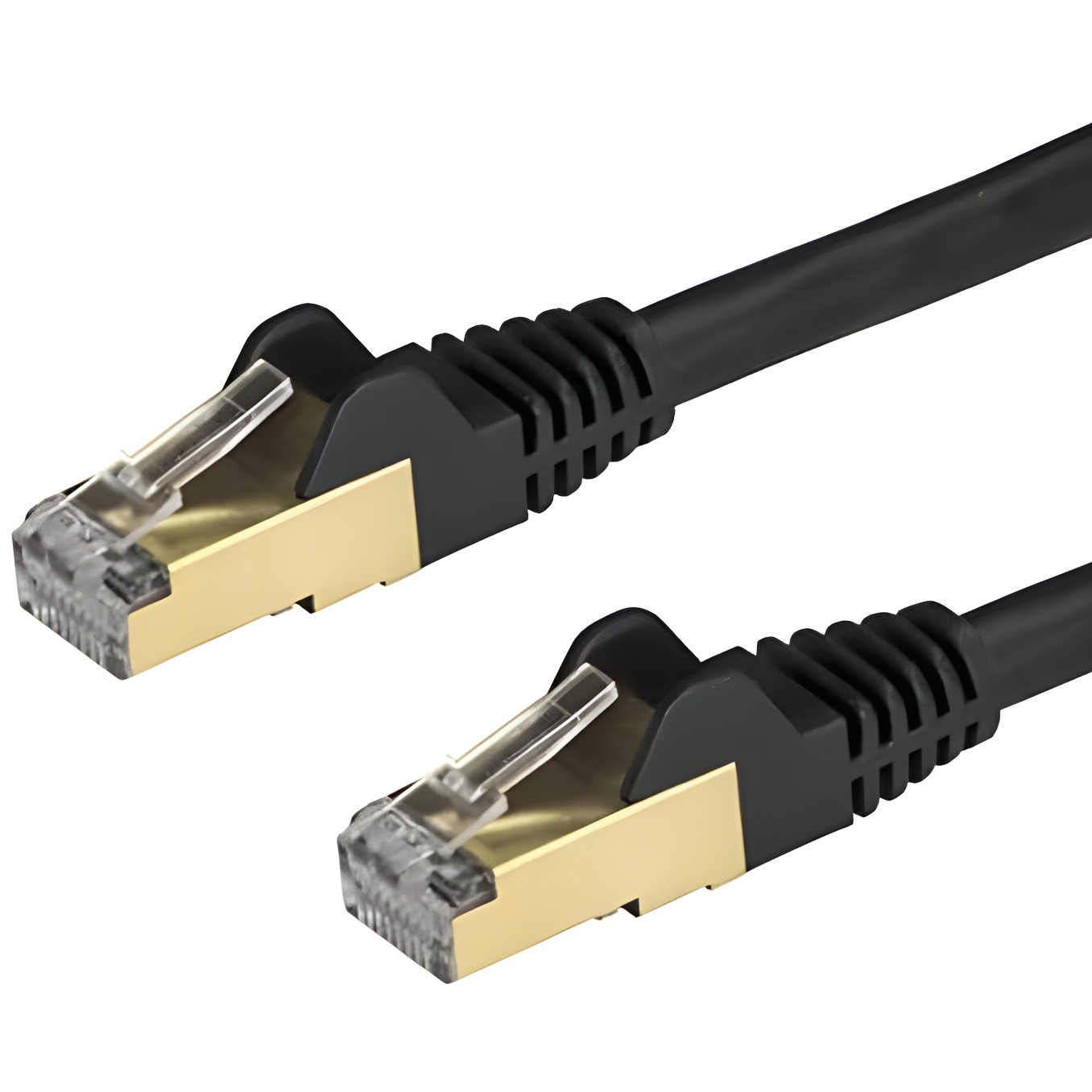 Startech.com cable de 7,5m de red ethernet cat6a negro sin enganches con alambre de cobre,garantia lifetime