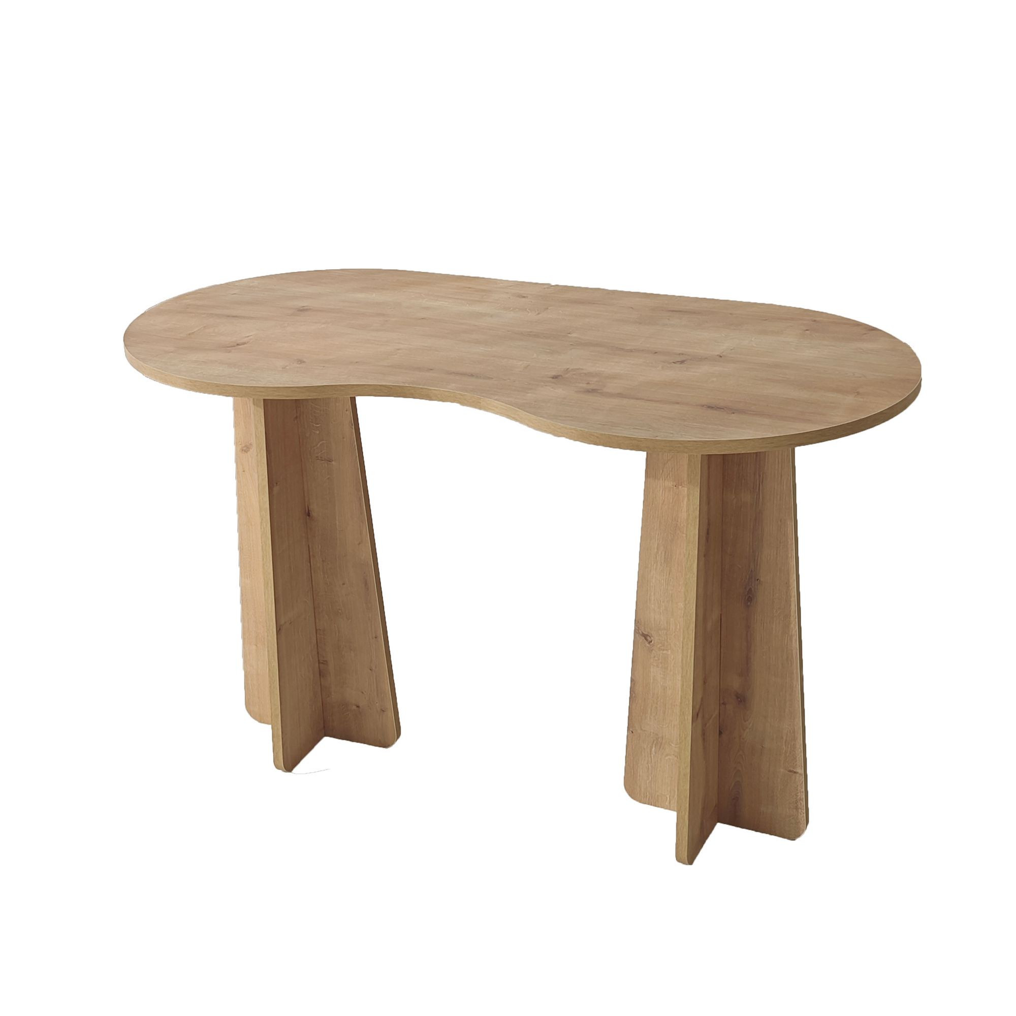 Habitat y Jardin - Escritorio "infinito" de madera 120 x 60 x 75 cm - Roble zafiro