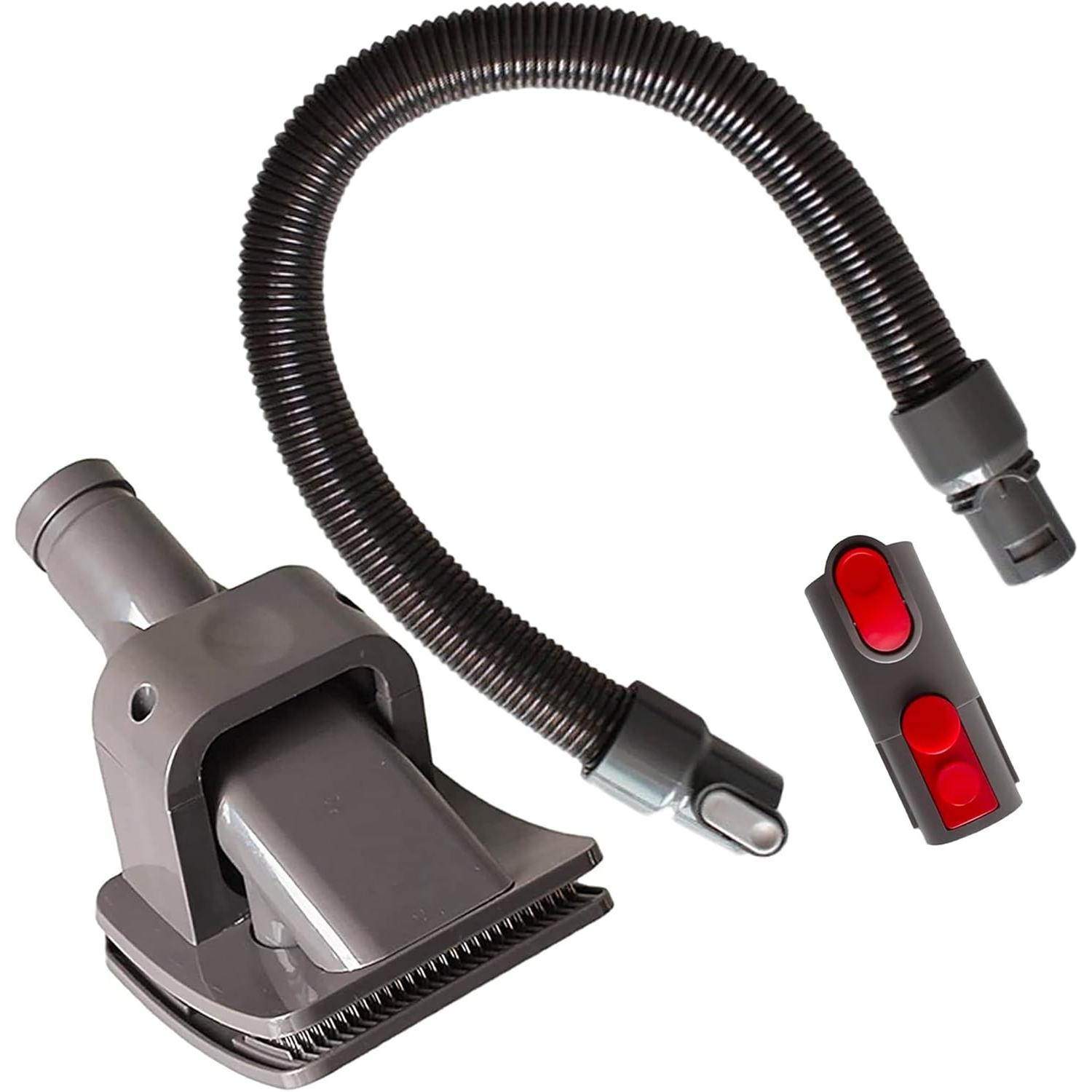 Cepillo Aspirador Mascotas, Peine Aspirador para Perros, Cepillos Pelo de Perro y Gato adaptable para Dyson V15 V12 V11 V10 V8 V7, Con Manguera y Adaptador