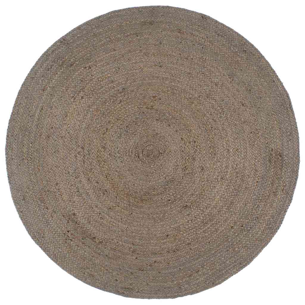 vidaXL Alfombra de yute tejida a mano redonda 180 cm Multicolor