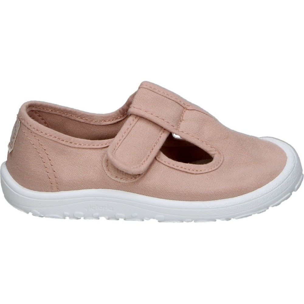 VICTORIA | Zapatillas Barefoot Victoria Bosco para Niña – Sandalia de Lona en Color Rosa – Lonas con Velcro – Flexibles – Respetuosos con el Pie – Horma Amplia – Hechos en España – Cómodos – Modelo 1370108